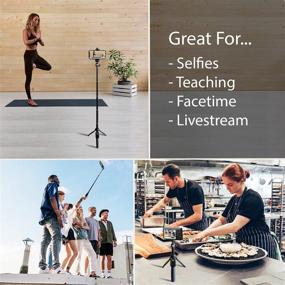 img 3 attached to 🤳 Fugetek 48-Inch Portable Selfie Stick & Tripod: Extendable, Bluetooth Remote, Aluminum Alloy, All-in-One for Photos, Video, TIK Tok, Compatible with iPhone & Android Devices