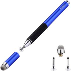 img 4 attached to 🖊️ CCIVV Stylus Pen: 2-in-1 Fine Point & Mesh Tip for Touch Screen - Tablet & Cellphone Compatible (1Pc, Blue)