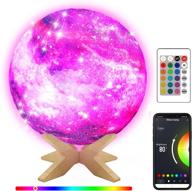 🌙 smart wi-fi galaxy lamp: app controlled moon light with 16 million colors, works with alexa and google home - 7.8 inch 3d print night light for kids birthday gifts (2.4g wi-fi only) логотип