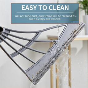 img 2 attached to 🧹 2 Pack Multifunction Magic Broom Sweeper: Easily Dry Floor, Remove Dirt, Hair & Pet Hair, Liquid, Glass Wiper - Ideal for Living Room, Kitchen, Bathroom