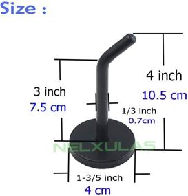 img 2 attached to 🧷 NELXULAS Classic Black Stainless Steel Heavy Duty Coat Hook - Durable Robe Hanger Wall Mount Hook, Ideal for Bathroom, Bedroom, Closets, Wardrobe, Kitchen - Pack of 4 (4-inch)