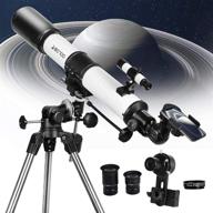 🔭 solomark refractor telescope, 80eq - 700mm focal length professional telescope for adults astronomy, with 1.5x barlow lens adapter for photography and 13% transmission moon filter logo