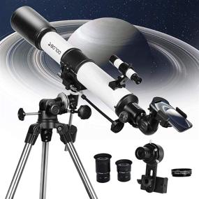 img 4 attached to 🔭 SOLOMARK Refractor Telescope, 80EQ - 700mm Focal Length Professional Telescope for Adults Astronomy, with 1.5X Barlow Lens Adapter for Photography and 13% Transmission Moon Filter