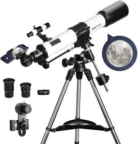 img 3 attached to 🔭 SOLOMARK Refractor Telescope, 80EQ - 700mm Focal Length Professional Telescope for Adults Astronomy, with 1.5X Barlow Lens Adapter for Photography and 13% Transmission Moon Filter
