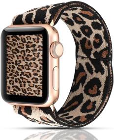 img 4 attached to YOSWAN Растягивающаяся петля: Совместимый ремешок для Apple Watch 40 мм 38 мм, эластичный запястье наручник для iWatch Series 6/5/4/3/2/1