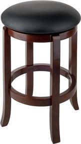 img 3 attached to 🪑 Walnut Winsome Walcott Swivel Bar Stool - 24 Inch