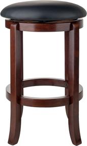 img 1 attached to 🪑 Walnut Winsome Walcott Swivel Bar Stool - 24 Inch