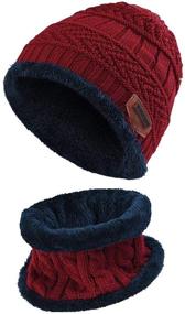 img 4 attached to Supstar Winter Circle Knitted Slouchy Boys' Accessories for Hats & Caps