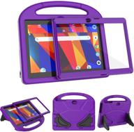 🐲 teefity kids case - shockproof dragon touch k10/notepad k10 tablet case with built-in screen protector - purple - designed for dragon touch k10/notepad k10 10.1 inch tablet logo