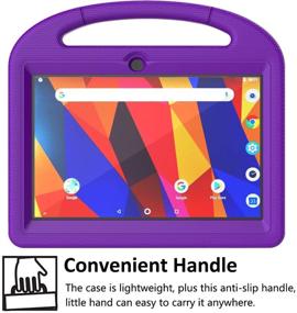 img 2 attached to 🐲 TeeFity Kids Case - Shockproof Dragon Touch K10/Notepad K10 Tablet Case with Built-in Screen Protector - Purple - Designed for Dragon Touch K10/Notepad K10 10.1 inch Tablet