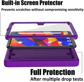 img 3 attached to 🐲 TeeFity Kids Case - Shockproof Dragon Touch K10/Notepad K10 Tablet Case with Built-in Screen Protector - Purple - Designed for Dragon Touch K10/Notepad K10 10.1 inch Tablet