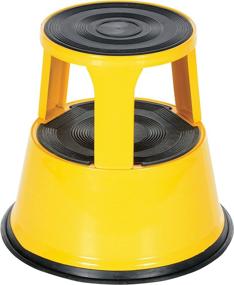 img 1 attached to Vestil STEP-17-Y Steel Rolling Step Stool: 17-1/8" Top Step Height, 500 lbs Capacity, Yellow Finish