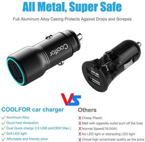 img 2 attached to High-Speed Car Charger: Coolfor 36W Dual USB Adapter for iPhone, Samsung, iPad, LG, Pixel & More