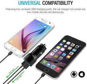 img 1 attached to High-Speed Car Charger: Coolfor 36W Dual USB Adapter for iPhone, Samsung, iPad, LG, Pixel & More