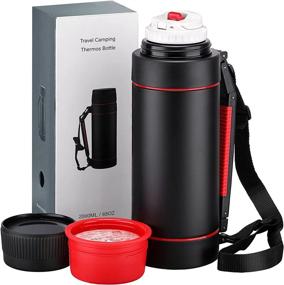 img 4 attached to 🥤 MAISON HUIS 68 oz Vacuum Insulated Water Bottle with Handle - Stainless Steel Thermos Jug for Hot & Cold Drink