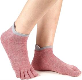 img 3 attached to 🧦 Meaiguo Women's No Show Cotton Toe Socks: Low Cut Five Finger Athletic Socks