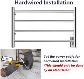 img 2 attached to 🔥 Heatgene 4-Bar Towel Warmer: Efficient Wall-Mounted Plug-in Bath Towel Heater - Brushed Finish