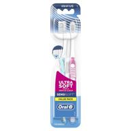 🪥 oral-b sensi-soft toothbrushes: ultra soft bristles, 2-pack for gentle oral care logo