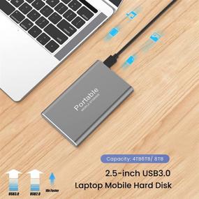img 3 attached to 💾 ikasus 8TB Portable External Hard Drive - USB 3.0, Easy-to-Carry Blue HDD for PC Laptops, Desktops, and Smart Phones