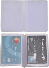 img 2 attached to 💳 Transparent Plastic Wallet Insert for Credit Cards - Store and Protect Your Cards Safely"