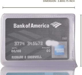 img 3 attached to 💳 Transparent Plastic Wallet Insert for Credit Cards - Store and Protect Your Cards Safely"