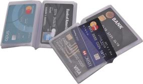 img 1 attached to 💳 Transparent Plastic Wallet Insert for Credit Cards - Store and Protect Your Cards Safely"