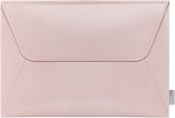 📚 comfyable leather tablet sleeve for ipad pro 12.9 inch m1 2021 2020 - pink envelope case with pencil holder logo