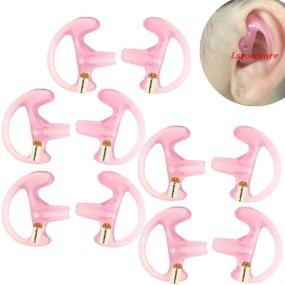 img 4 attached to Replacement Earmold Earbud (Left And Right Ear) For Two Way Radio Acoustic Coil Tube Earpiece - Open Ear Insert Earmould Earbuds Pink