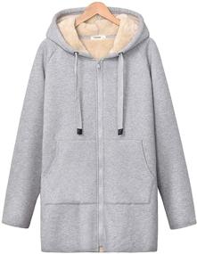 img 4 attached to 🧥 Gihuo Womens Winter Sherpa Sweatshirt: Stay Warm in Style with Women's Clothing and Coats, Jackets & Vests