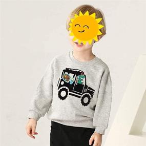 img 3 attached to 👶 Футболка с круглым вырезом LaLaMa для малышей мальчиков - Одежда и верхняя одежда, футболки и рубашки