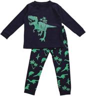 guyay cartoon outfits dinosaur sleepwear boys' clothing ~ clothing sets logo