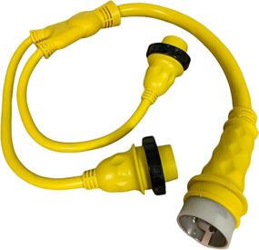 img 4 attached to Усилитель морских и кемпинговых кабелей Amp Up 125/250 В, 50 А, мужской разъем x (2) женский разъем 30 А, морской разветвитель Y-образный адаптер для берегового питания лодок - 21523: Улучшите свое морское и кемпинговое энергоснабжение!