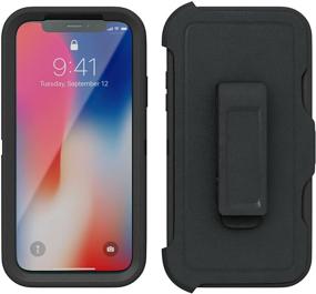 img 1 attached to iPhone X Case, iPhone Xs Case: ToughBox Armor Series - Shock Proof with Holster & Belt Clip (Fits OtterBox Defender Series)