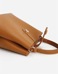 img 1 attached to 👜 TIJN Crossbody Leather Shoulder Bag with Top Handle - Women's Handbag and Wallet Combo