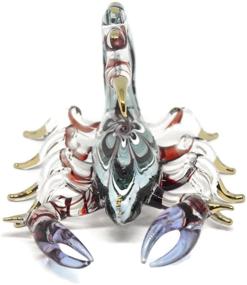 img 2 attached to 🦂 Murano Glassblowing Art Scorpion Figurine, Handmade Crystal Reptile Animal Figure for Home Decor and Garden Ornament by NaCrafTH
