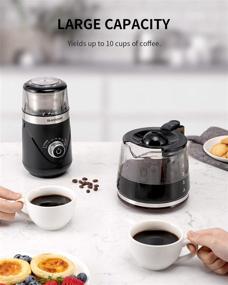 img 2 attached to SHARDOR Adjustable Electric Coffee Grinder: Versatile Herb, Spice & Espresso Bean Grinder with removable Stainless Steel Bowl in Black