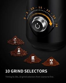 img 3 attached to SHARDOR Adjustable Electric Coffee Grinder: Versatile Herb, Spice & Espresso Bean Grinder with removable Stainless Steel Bowl in Black