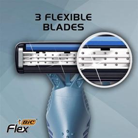 img 2 attached to 🪒 BIC Flex 3 Titanium Men's Disposable Razor - Ultra Smooth & Close Shave (8 Count)