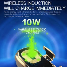 img 1 attached to 🚗 Революционный беспроводной автомобильный зарядник EERIE A5 Smart Sensor: быстрая зарядка для iPhone/Samsung (серебристый)