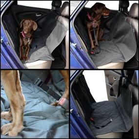 img 1 attached to 🐾 Amici Waterproof Pet Car Seat Cover with Nonslip Backing and Seatbelt Leash for Cars, Trucks, SUVs, and Vehicles