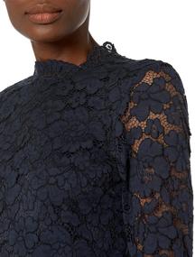 img 1 attached to 👗 Chic & Elegant: Lark & Ro Women's Long Sleeve Mixed Lace Dress