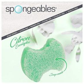 img 1 attached to 👣 Spongeables Pedi-Scrub Foot Exfoliating Sponge with Heel Buffer and Pedicure Oil - Citron Eucalyptus, Enriched with Shea Butter & Tea Tree Oil, 5+ Washes, Green