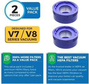 img 2 attached to 🧹 VEVA 2 Premium Vacuum HEPA Filters Set for Dyson V7 & V8 Absolute and Animal Vacuums - Filter Part # 967478