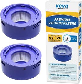 img 4 attached to 🧹 VEVA 2 Premium Vacuum HEPA Filters Set for Dyson V7 & V8 Absolute and Animal Vacuums - Filter Part # 967478