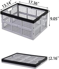 img 3 attached to Xowine Plastic Collapsible Storage Stacking