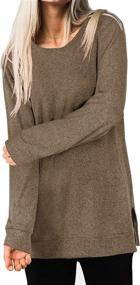 img 3 attached to Womens Sweaters Sleeve Shirts Deepred Sports & Fitness