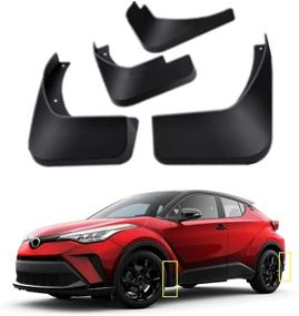 img 2 attached to 🚗 TOPGRIL Mud Flaps Kit for Toyota C-HR 2018-2021 | Splash Guard Set - Front & Rear (4-Piece)