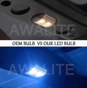 img 3 attached to 🚙 Set of 4 Ice Blue Ultra Bright Interior LED Dome Lights for 2007-2018 Jeep Wrangler JK Unlimited - Front and Rear Upper Reading Lights