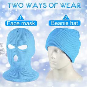 img 1 attached to Geyoga Pieces Balaclava Outdoor Knitted Outdoor Recreation for Climbing