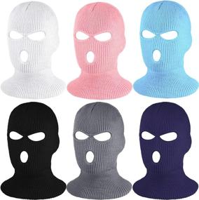 img 4 attached to Geyoga Pieces Balaclava Outdoor Knitted Outdoor Recreation for Climbing